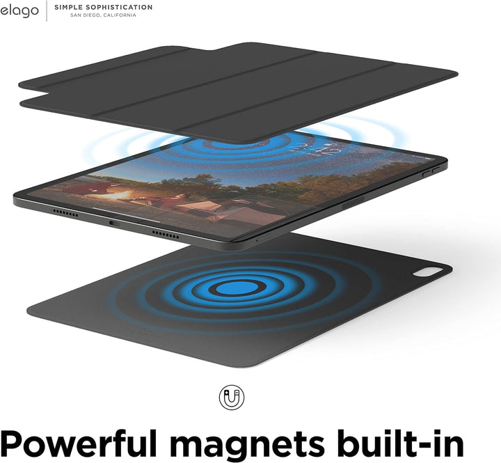 elago Magnetische Folio Hülle für iPad Air 10.9" 5., 4. Gen - Rückwand kann an Metallmaterialien bef