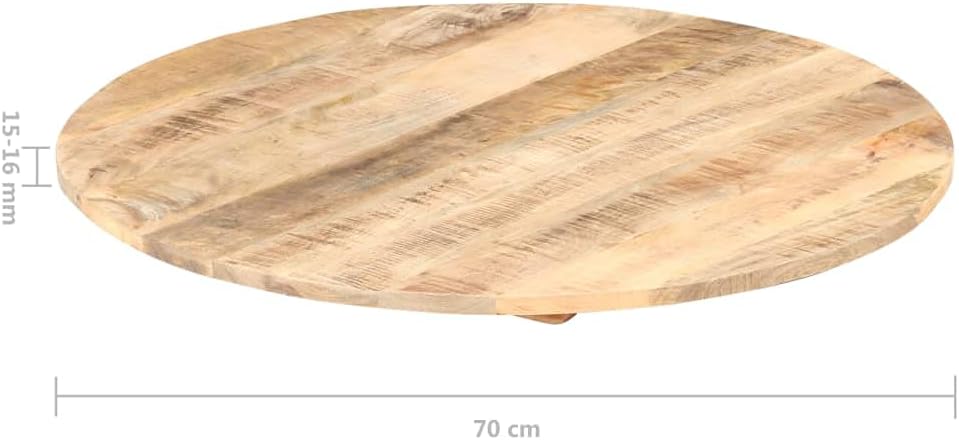 vidaXL Mangoholz Massiv Tischplatte Massivholzplatte Holzplatte Ersatztischplatte Holz Platte für Es
