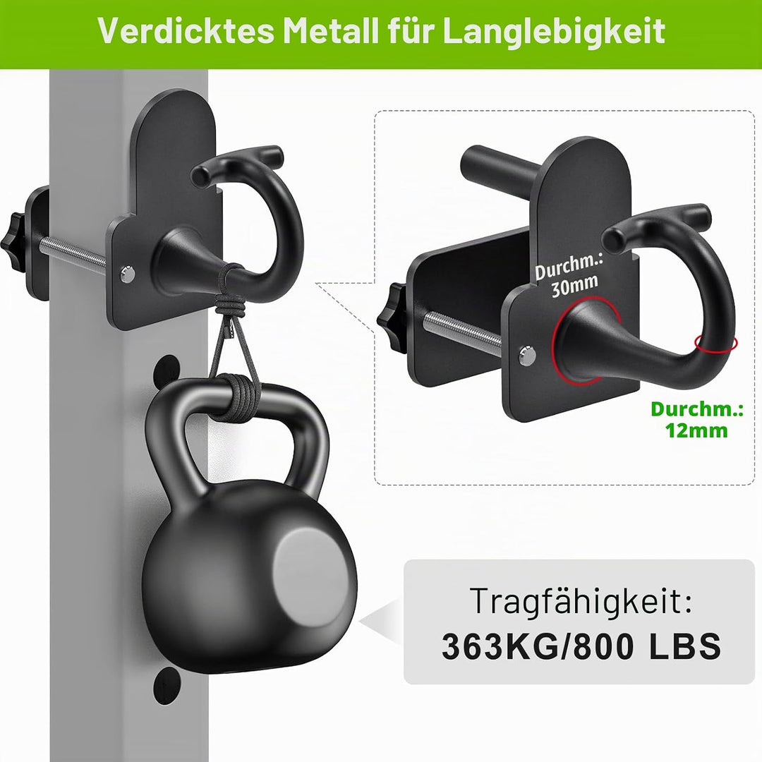 Kipika Power Cage Squat Rack Home Gym Zubehör - Anker für Widerstandsbänder Passt Rack mit 5/8„ oder