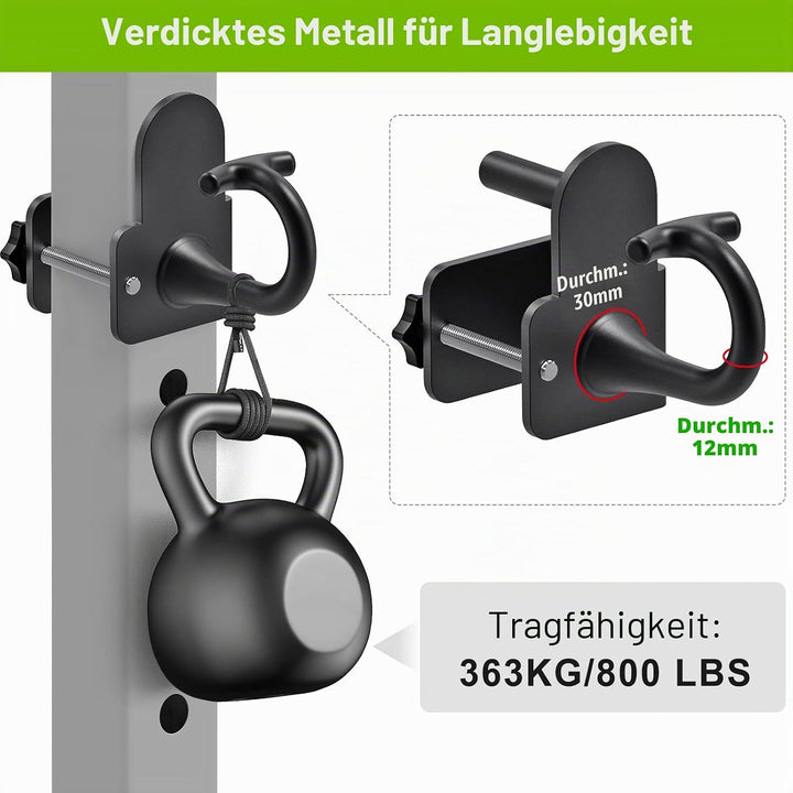 Kipika Power Cage Squat Rack Home Gym Zubehör - Anker für Widerstandsbänder Passt Rack mit 5/8„ oder