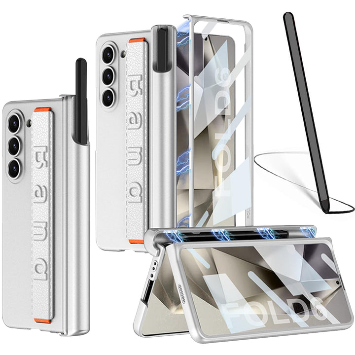 NINKI für Samsung Galaxy Z Fold 6 Handyhülle Band mit S Pen (schwarz) & Scharnierschutz, Galaxy Z Fo