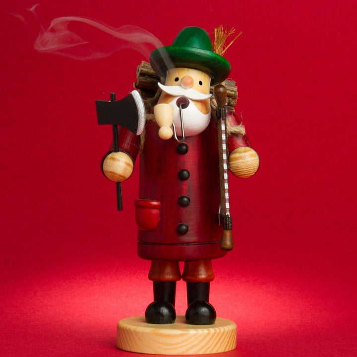 Sikora RM-A Räuchermännchen aus Holz 3 Grössen Verschiedene Motive, Farbe/Modell:A03 rot - Holzfälle
