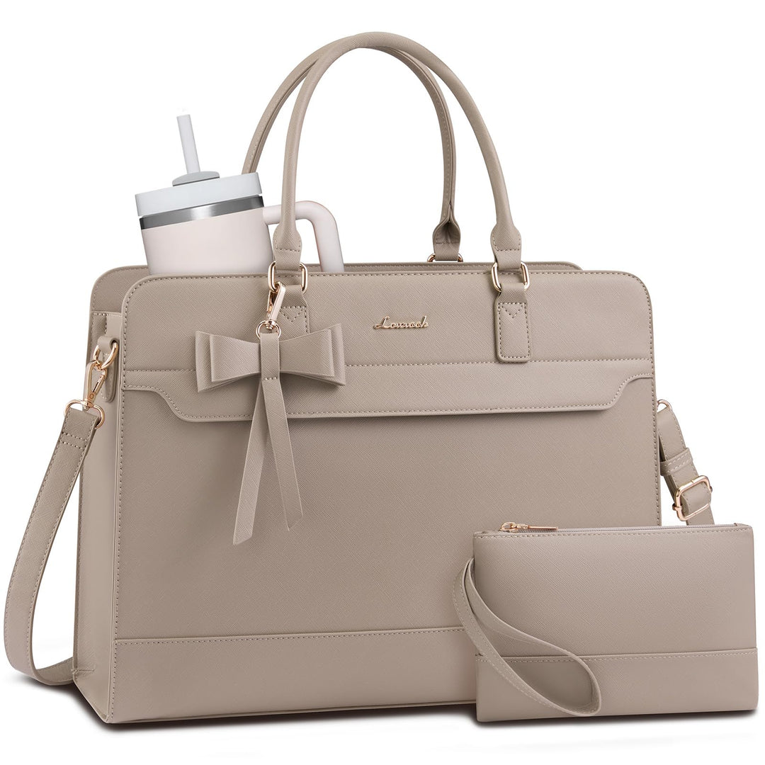 LOVEVOOK Handtasche Damen Gross, 15,6 Zoll Laptoptasche Arbeitstasche Elegant Uni Tasche Bürotasche