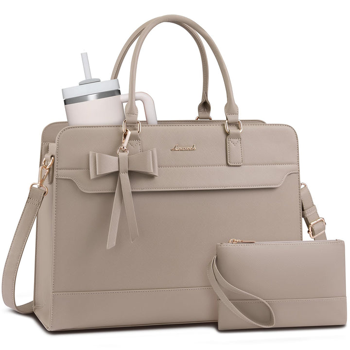 LOVEVOOK Handtasche Damen Gross, 15,6 Zoll Laptoptasche Arbeitstasche Elegant Uni Tasche Bürotasche