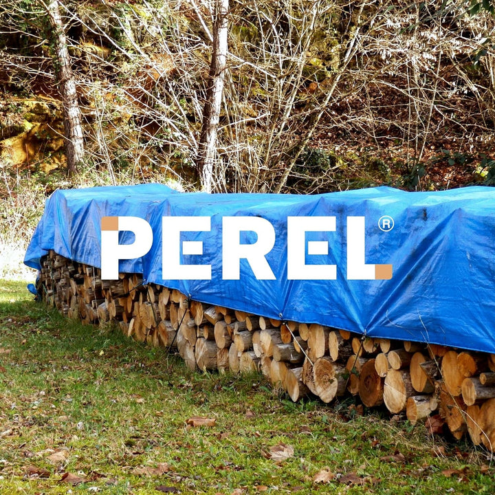 Perel 110-1012 Abdeckplane Stark, Blau/Khaki, 10 x 12 m