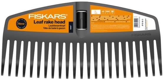 Fiskars Laubbesen-Kopf, 23 Zinken, Verbindbar mit Fiskars Solid Stiel, Breite: 42 cm, Kunststoff-Zin