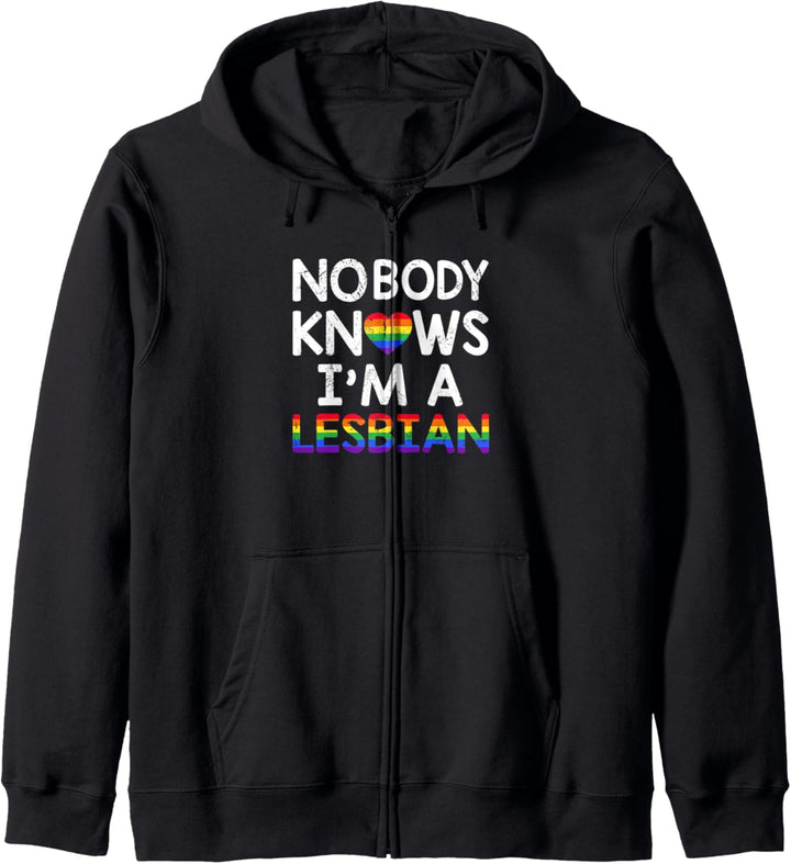 Niemand weiss, dass ich eine Lesbe bin LGBTQ Kapuzenjacke