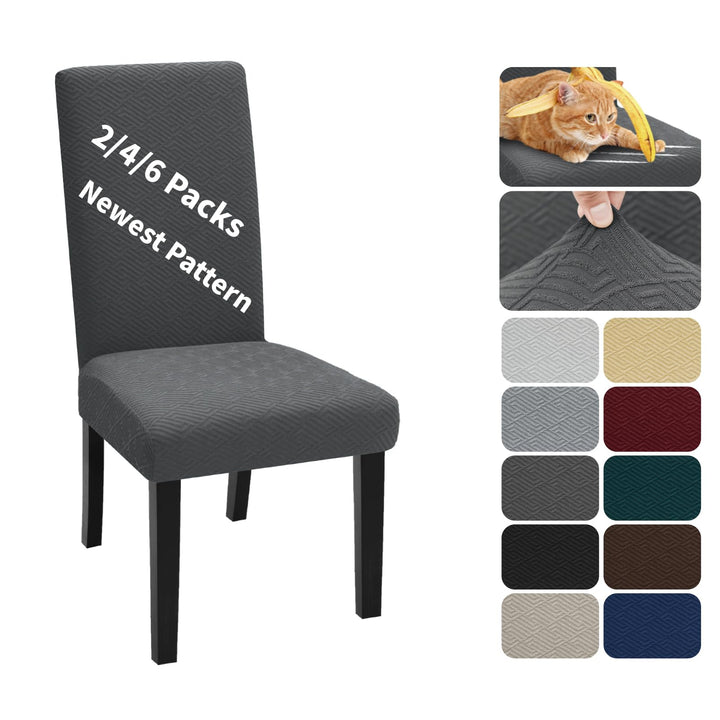 XINEAGE Stuhlhussen 6er Set, Stretch Stuhlhussen für Esszimmerstühle, Universale Stuhlhussen Waschba
