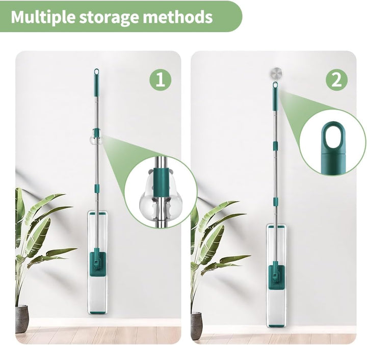 CQT Kommerzieller Flacher Mikrofaser-Bodenwischer, Reinigungssystem, 61 cm, nasses, trockenes und st