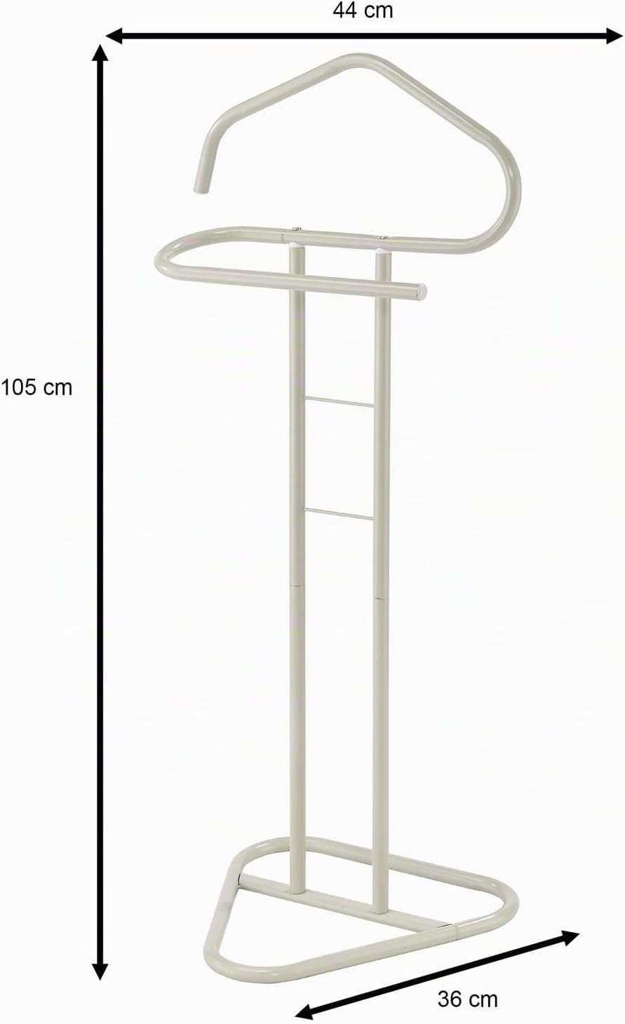 IDIMEX Herrendiener Camilo, stummer Diener mit Kleiderbügel und Hosenbügel, Beige lackiert, Beige