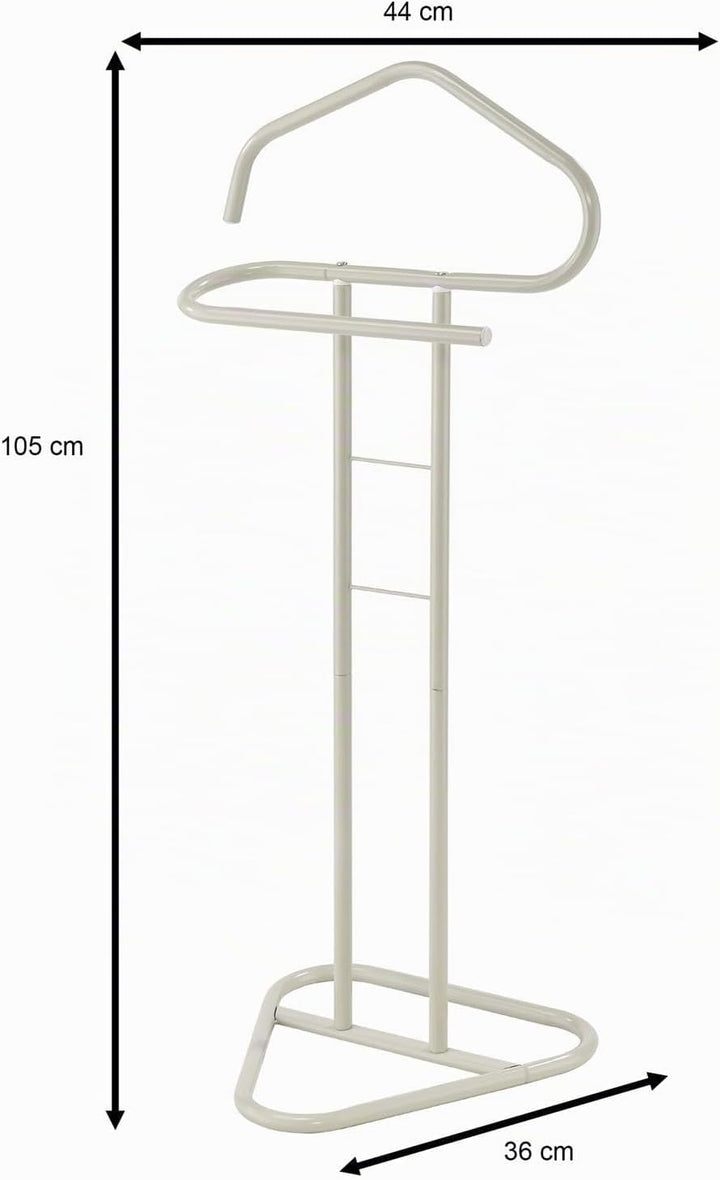 IDIMEX Herrendiener Camilo, stummer Diener mit Kleiderbügel und Hosenbügel, Beige lackiert, Beige