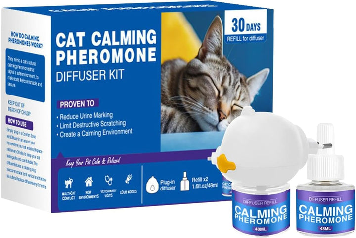 Katzenpheromon -Diffusor, Katze beruhigend Diffusor - Anti-Aggression-Diffusor - 60 lang anhaltende