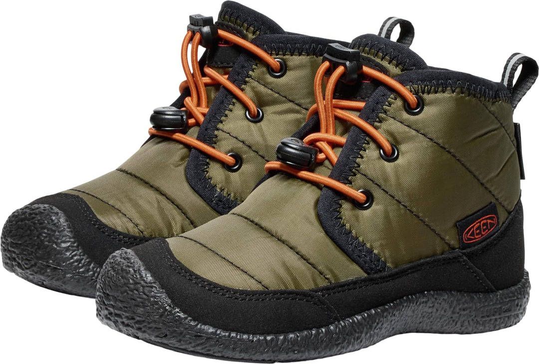 KEEN Unisex Kinder Howser 2 Waterproof Bottes Chukka, 24 EU Dark Olive Gold Flame