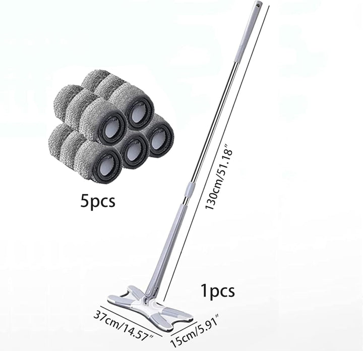 Reinigen von Mops für Bodenmops 360 ° rotierende Faule Schmetterlingsscheibe mit 5 Pads trocken und