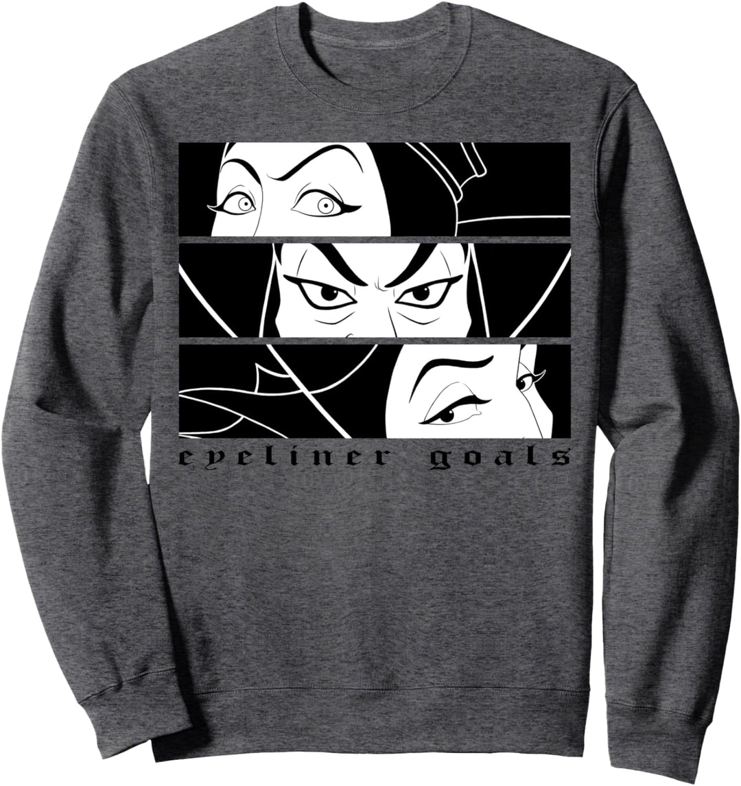 Disney Villains Eyeliner Goals Group Panels Sweatshirt