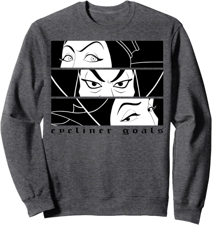 Disney Villains Eyeliner Goals Group Panels Sweatshirt