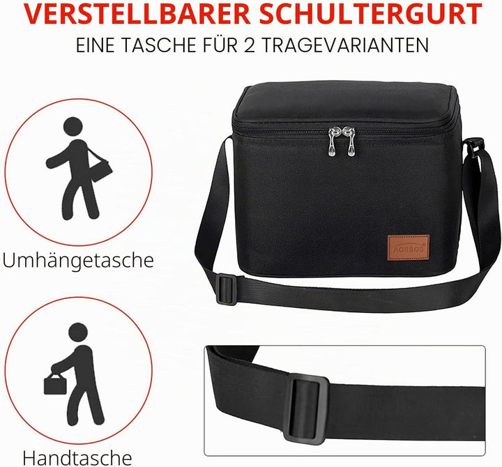 Kühltasche Klein Lunchbag Leicht Lunch Tasche Faltbar Isoliertasche zur Arbeit Schule Wasserdicht Kü