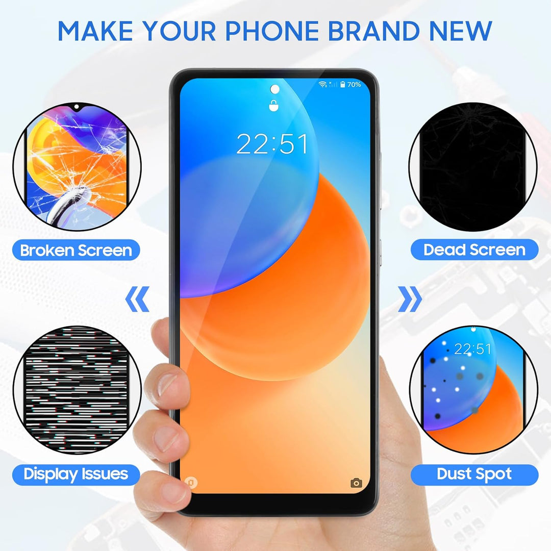 LADYSON LCD-Bildschirm für Samsung Galaxy A52S 5G A528B Ersatz-LCD-Bildschirm SM-A528B TFT LCD Displ