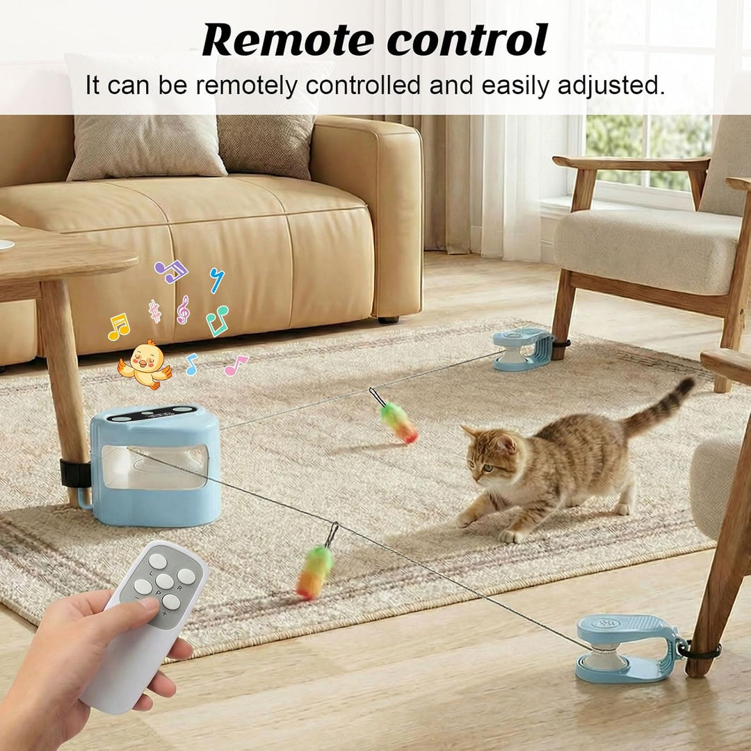 Interaktives Katzenspielzeug für Wohnungskatzen – Automatisches Katzenlaufspielzeug mit simuliertem