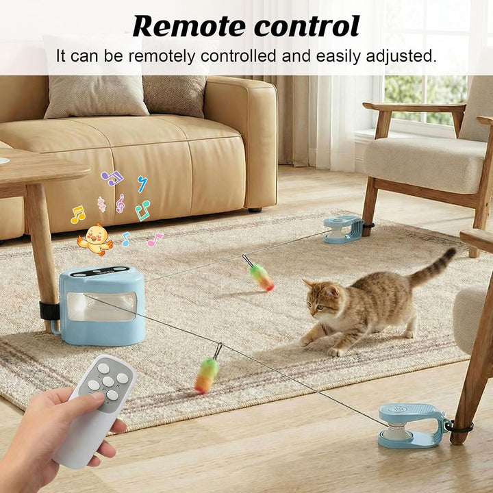 Interaktives Katzenspielzeug für Wohnungskatzen – Automatisches Katzenlaufspielzeug mit simuliertem