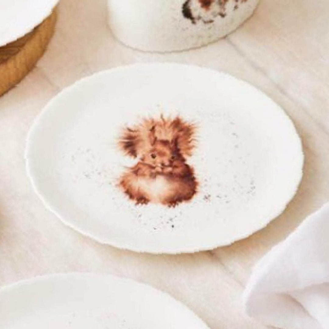 Wrendale Designs Porzellan-Kuchenteller Eichhörnchen ca. 20,5 cm D Frühstück Kaffee Kuchen Nachtisch