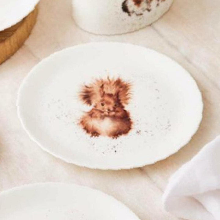 Wrendale Designs Porzellan-Kuchenteller Eichhörnchen ca. 20,5 cm D Frühstück Kaffee Kuchen Nachtisch