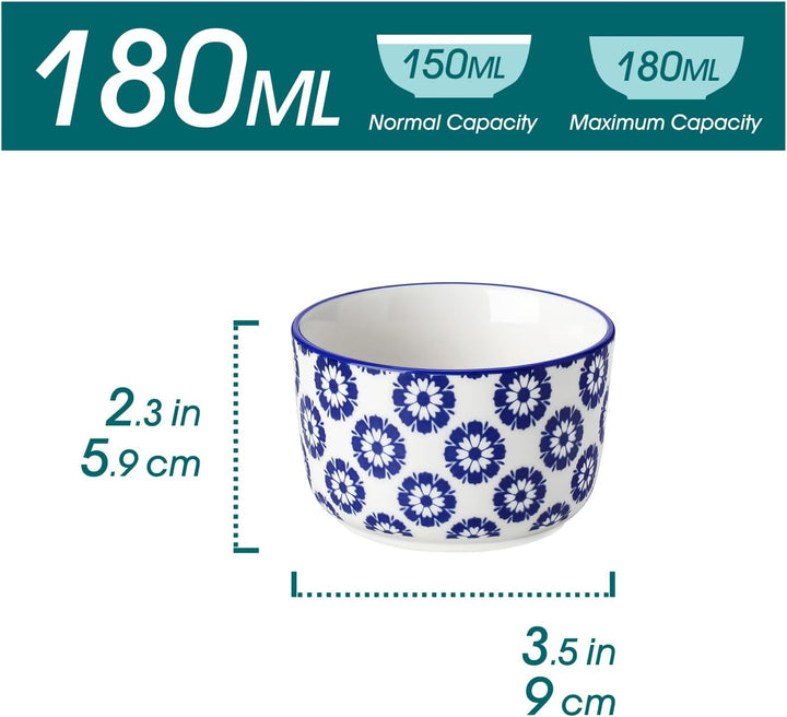Creme Brulee Schälchen 6 Stück, vancasso SELENE Souffle Förmchen Backofenfest 180ml, Ofenfeste Förmc