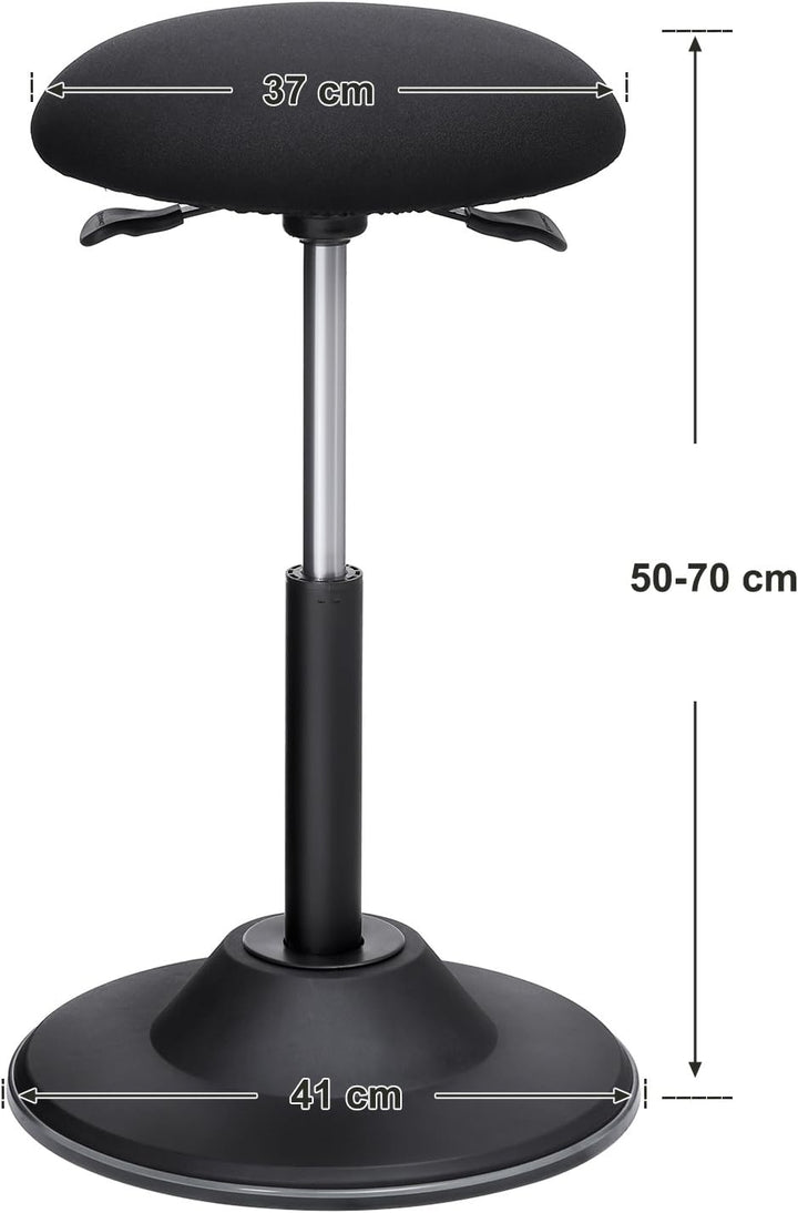 SONGMICS Höhenverstellbarer Bürohocker, ergonomischer Arbeitshocker, um 360° drehbarer Hocker, Sitzh