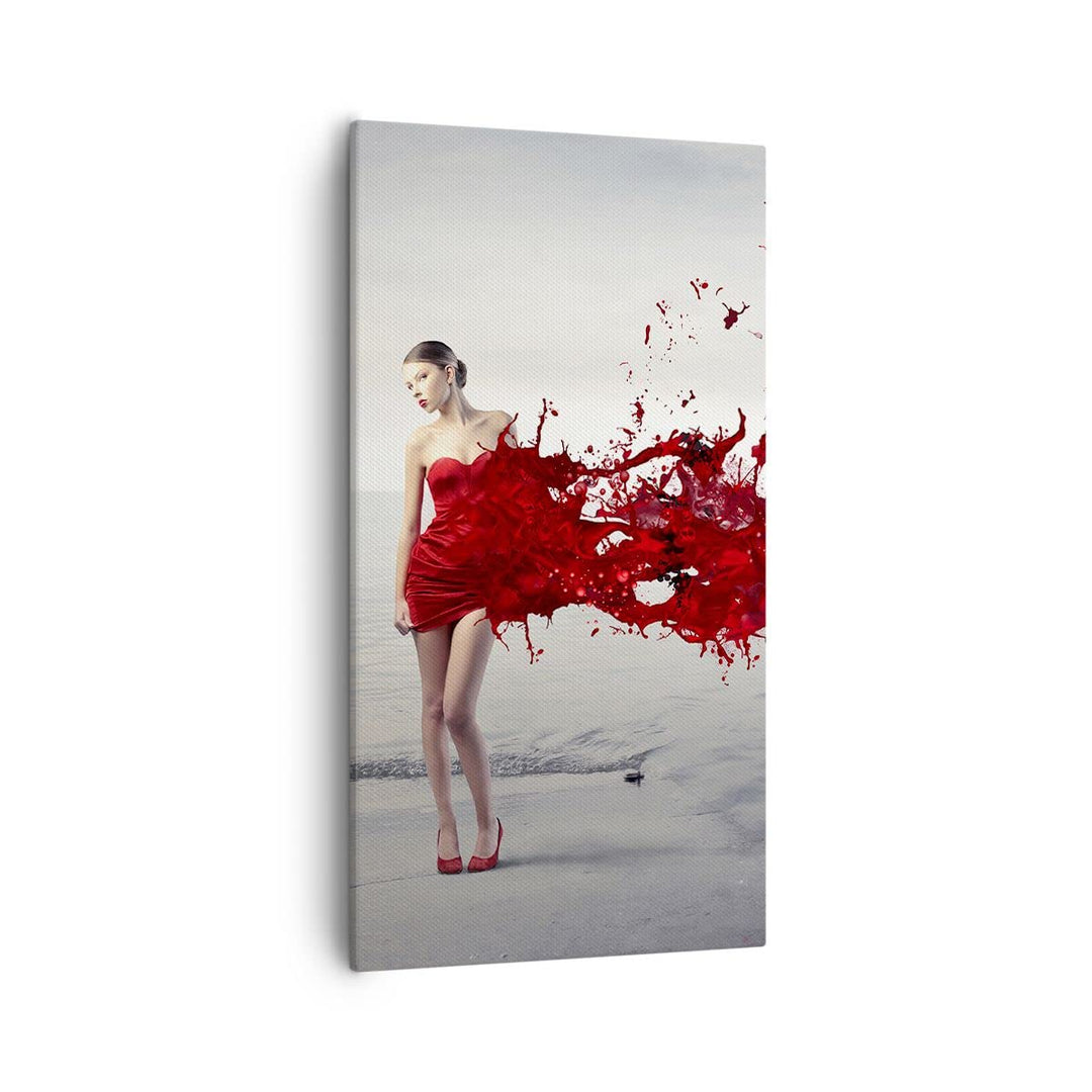 Bilder auf Leinwand 55x100cm Leinwandbild mit Rahmen Weiblich modell posieren nackt Gross Wanddeko B