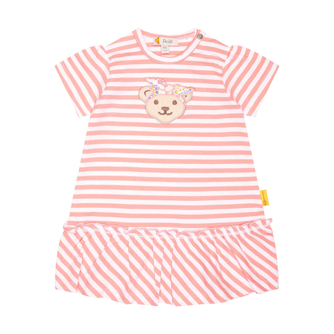 Steiff Baby-Mädchen Kurzarm Kleid 86 Salmon Rose, 86 Salmon Rose