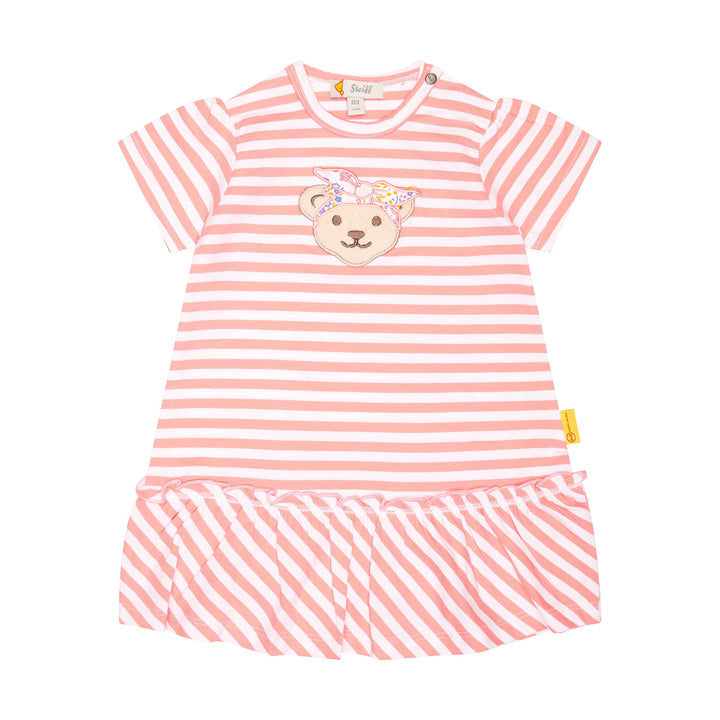 Steiff Baby-Mädchen Kurzarm Kleid 86 Salmon Rose, 86 Salmon Rose