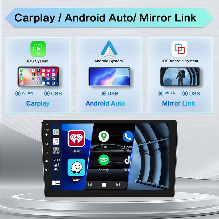Hikity 2GB+64GB Android 15 Autoradio für Seat Leon 2005-2012(Left-Hand Drive) Radio Wireless CarPlay