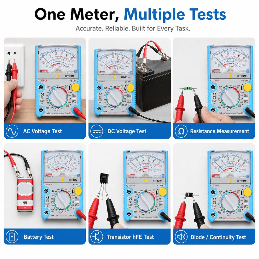 Analoges Multimeter, Voltmeter, Amperemeter, Zeiger-Multimeter-Tester, Analoges Voltmeter, Spannungs