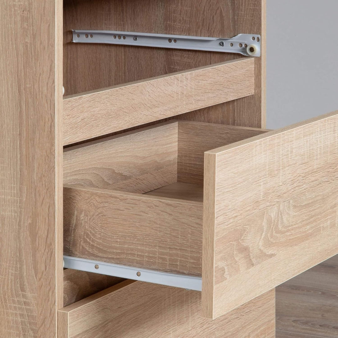AKORD Kommode K60 mit 3 Schubladen | für das Wohnzimmer Schlafzimmer Schrank Büro Arbeitszimmer | Mo