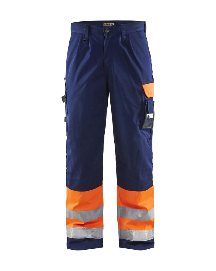 Blaklader 15841860 Hose mit hoher Sichtbarkeit, Orange/Marineblau, grootte C46 C46 Navy Blue / Orang