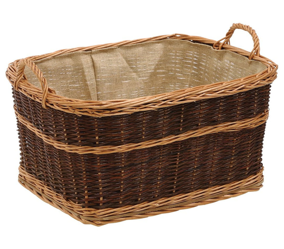 Dehner Weidenkorb mit Jute, ca. 60 x 47 x 40 cm, Weide,
