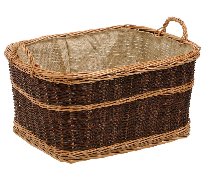 Dehner Weidenkorb mit Jute, ca. 60 x 47 x 40 cm, Weide,