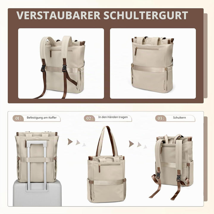 GOLF SUPAGS Convertible Laptop-Rucksack für Frauen Casual Daypack Notebook Tote Bag für Arbeit Hochs
