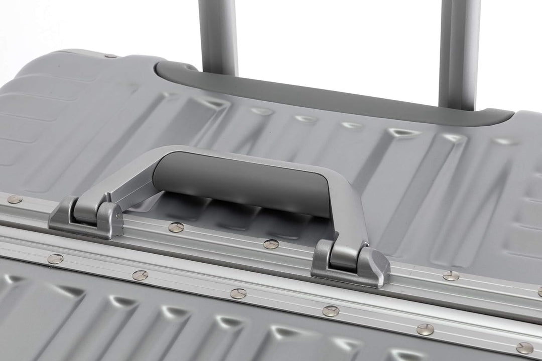 Travelhouse London Koffer Sport Silber - XL Alu Rahmen Polykarbonat Hartschale · Trolley Reisekoffer