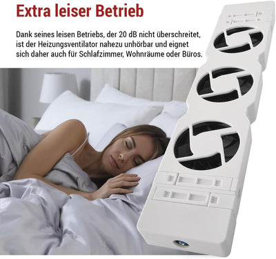 EMOS Heizung-Ventilator zum Sparen von Energie und Heizkosten, Starterset TRIO, 3 Stück Heizgebläse