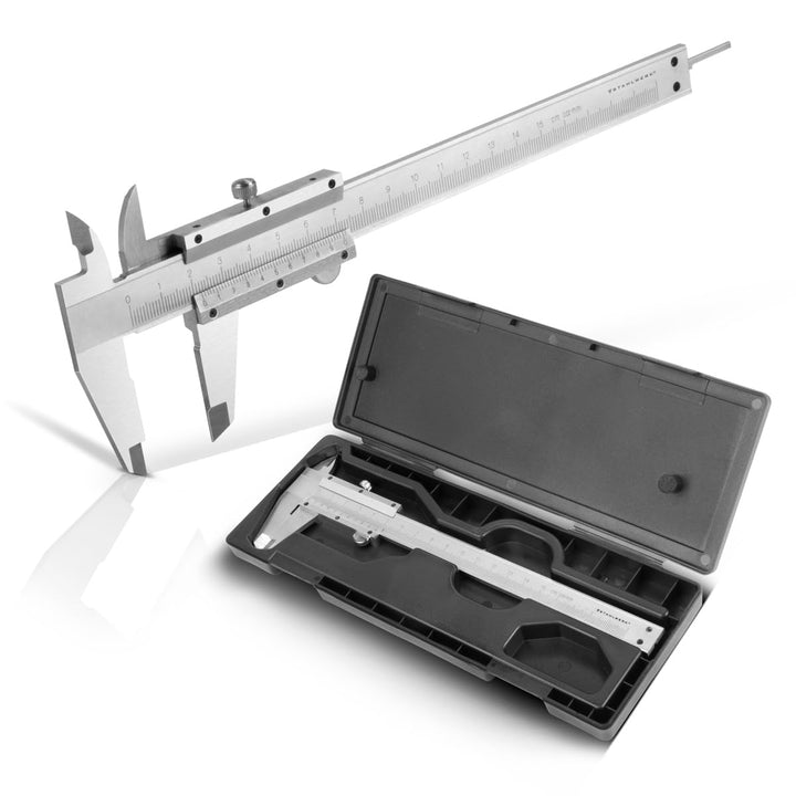 STAHLWERK Messschieber 0-150 mm DIN 862 Schieblehre/Messlehre aus gehärtetem Carbon-Stahl für Aussen