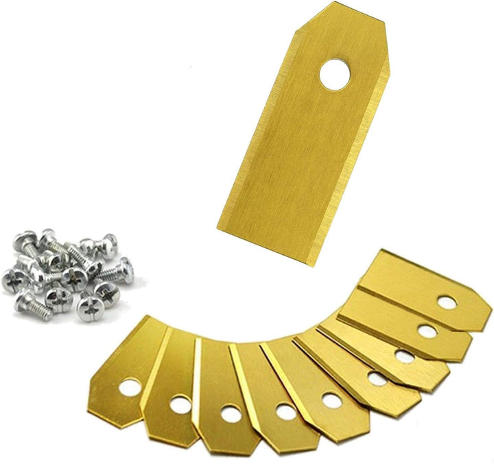 ONVAYA XXL Ersatzmesser für Mähroboter | 9x Titan Messer | 43 mm Länge | 0,75 mm | Zubehör für Husqv