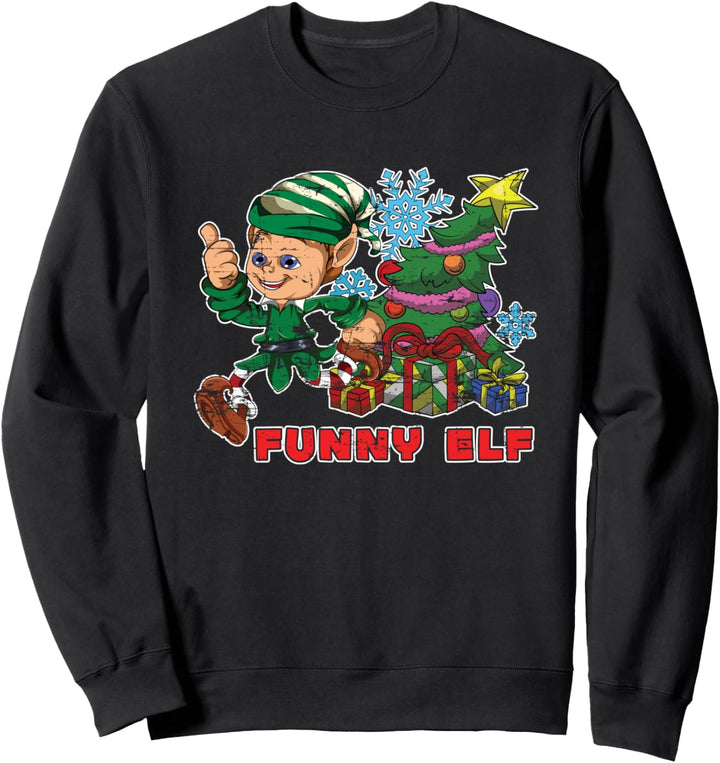 Kinder Partnerlook Outfit Geschenk Lustige Weihnachtselfe Sweatshirt
