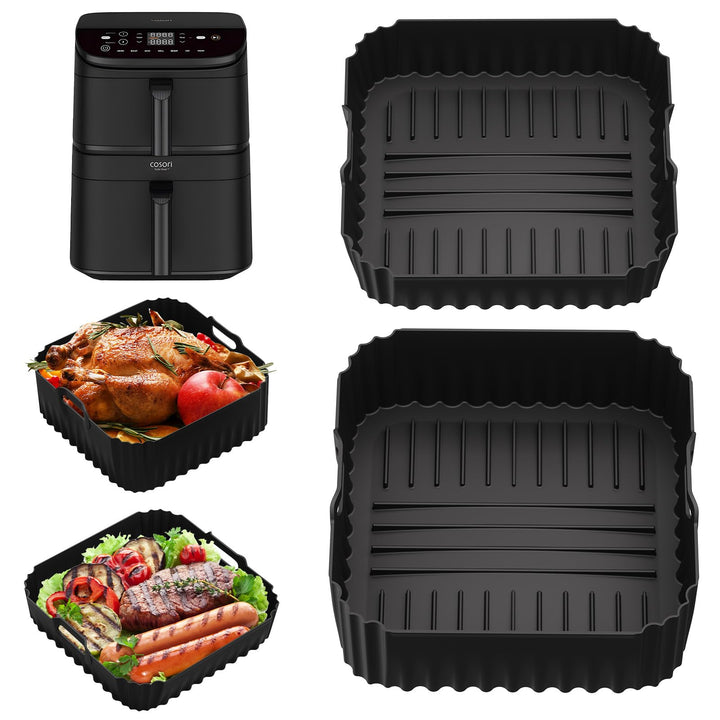 Heissluftfritteuse Zubehör für COSORI Turbo Tower Pro Smart 2 kammern 10,8L(6,5L/4,3L) Double Stack,