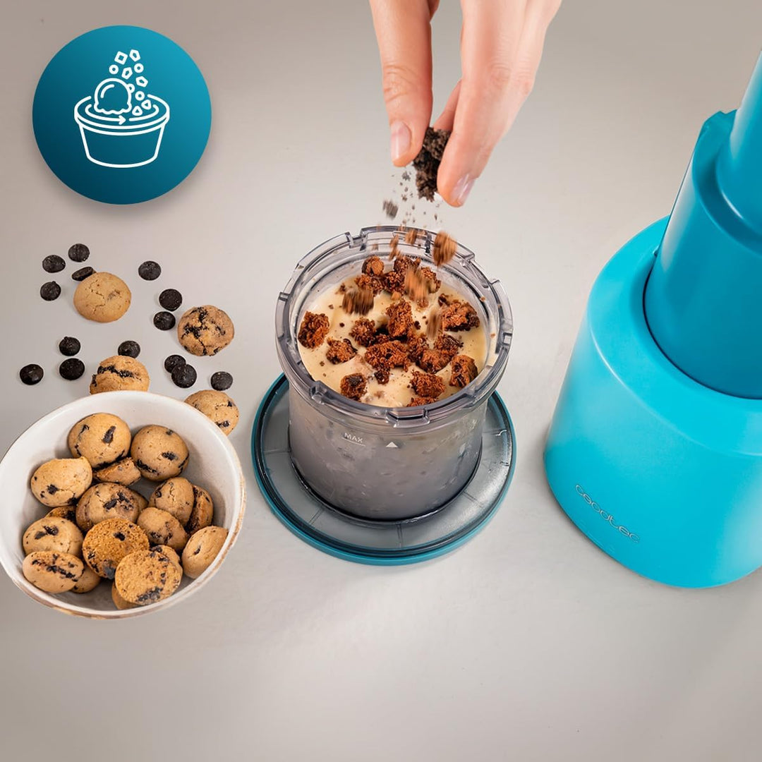 Cecotec Eismaschine Gelatec EasyMove, 5 Programme für Eis, Sorbet, Mix-ins, Slush und Shake, vertika