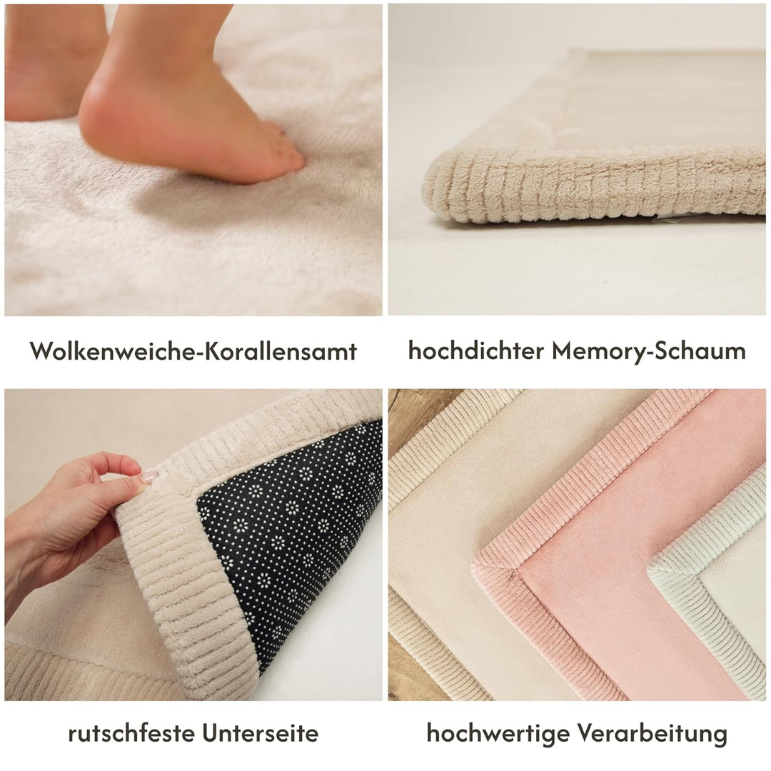 Hakuna Matte Wolkenweiche Spielmatte Baby 280x200x2,5cm, beige, Tatami Matte 200 x 280 cm Beige, 200