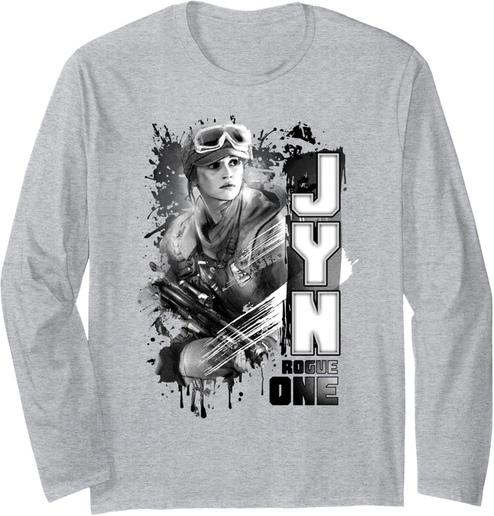 Star Wars Rogue One Jyn Paint Splatter Print Langarmshirt