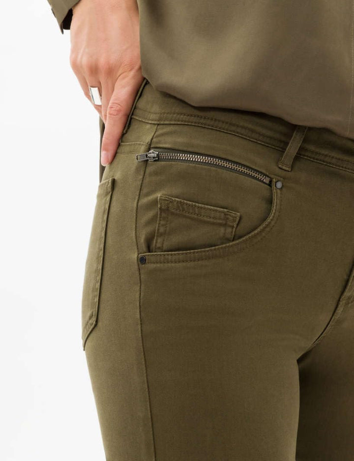 BRAX Damen Style Shakira Winter Dream Hose 25W / 32L Olive, 25W / 32L Olive