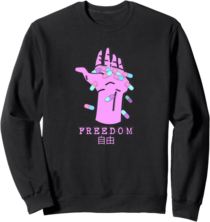 Japanese Pastel Aesthetic Freedom Yami Kawaii Pastel Goth Sweatshirt