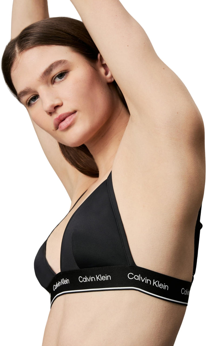 Calvin Klein Damen Bikini Oberteil Triangel Triangle-Rp Logobund, XS Black (Pvh Black)